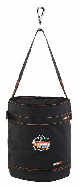 Bucket Bag Nylon Straight Wall Black