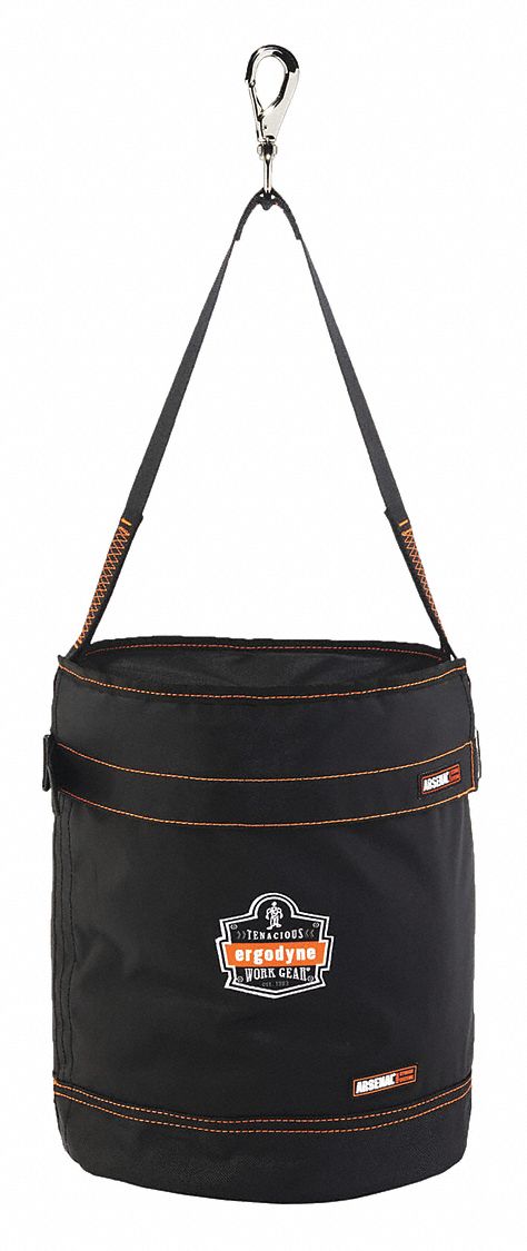 Bucket Bag Nylon Straight Wall Black
