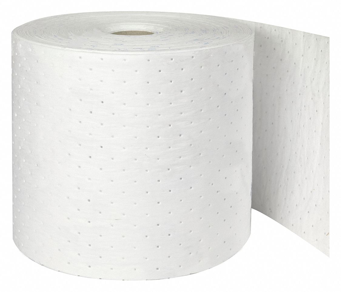 Absorbent Roll Oil-Based Liquids White