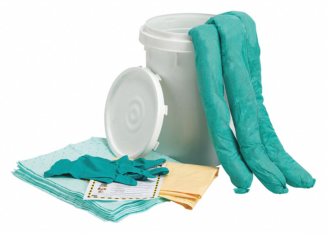 Spill Kit Bucket Chemical Hazmat 9.1gal.