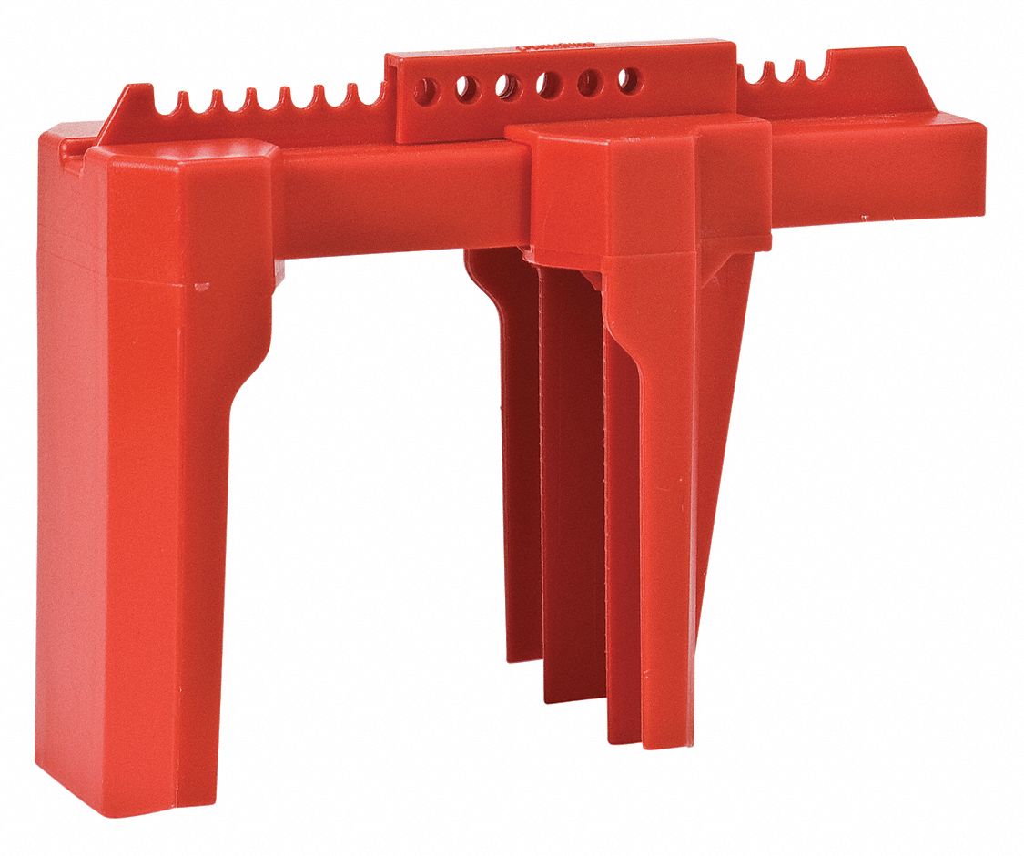 Ball Valve Lockout Red 8-43/64 H