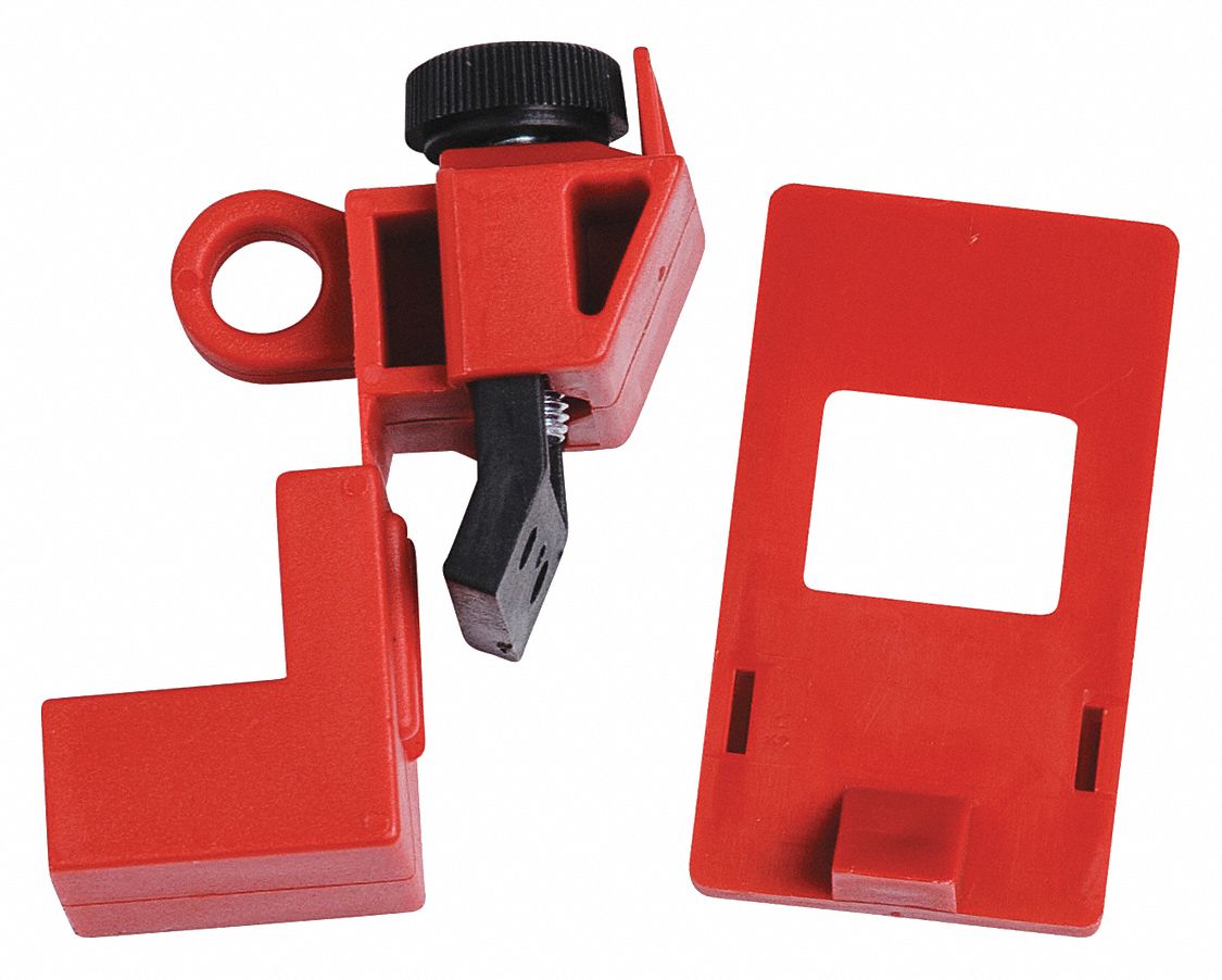 Circuit Breaker Lockout Red 2-13/64 H