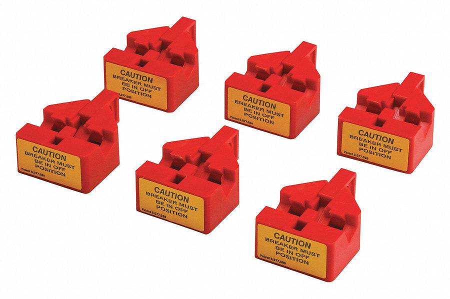 Circuit Breaker Lockout Red 1-7/8 H PK6