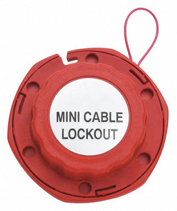 Cable Lockout Red Cable 8 ft L