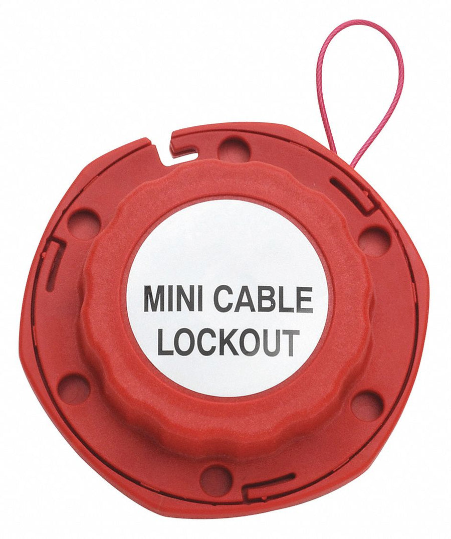 Cable Lockout Red Cable 8 ft L