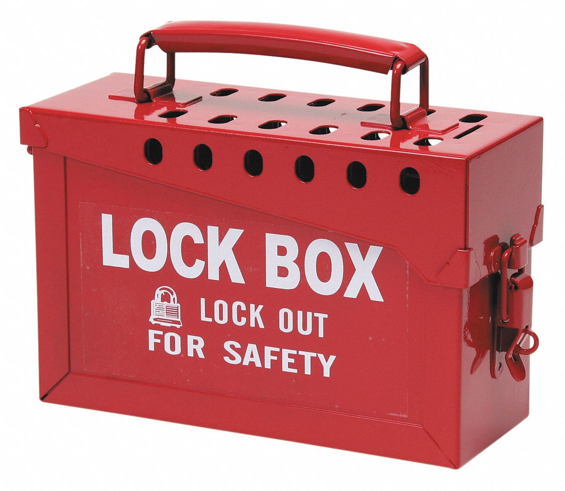 Group Lockout Box Red 6 H