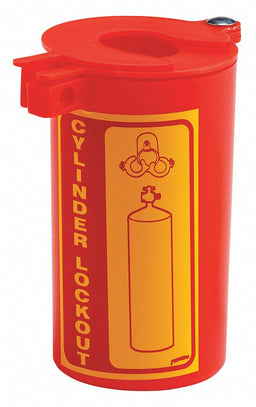 Gas Cylinder Lockout Red Polypropylene