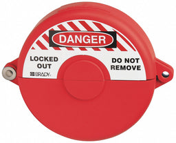 Gate Valve Lockout Red Polypropylene