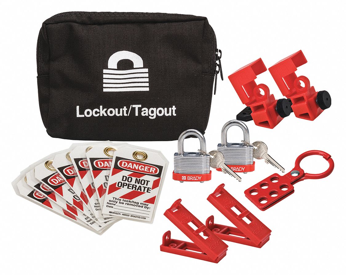 Portable Lockout Kit Black 4-3/4 H