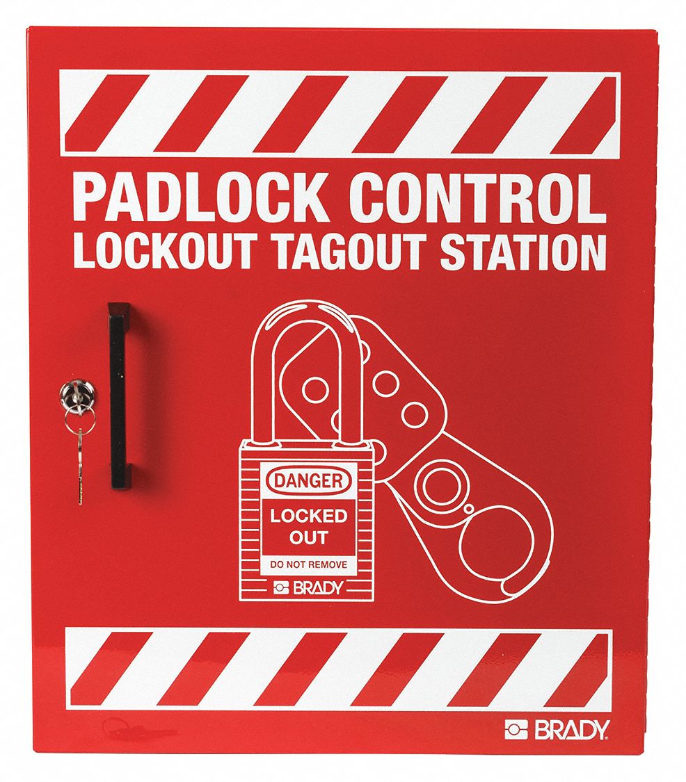 Lockout Station Red 15-1/2 H