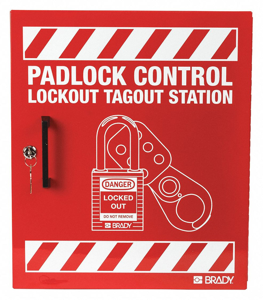 Lockout Station Red 15-1/2 H
