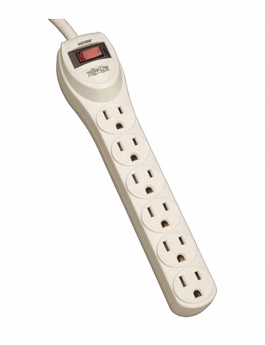 Outlet Strip 6 Outlets 4 ft Cord L