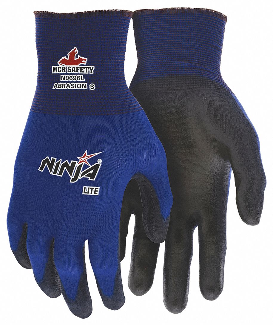 Gloves Work Large Blue/Black PK12