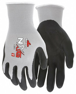 Gloves Nylon Knit Large Black/Gray PK12