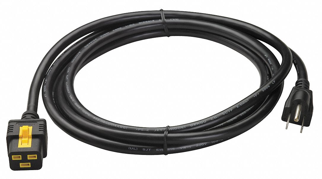 Power Cord 5-15P IEC C19 10 ft Blk 15A