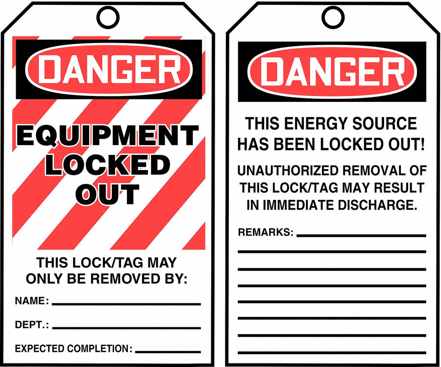 Danger Tag By The Roll 6-1/4 x 3 PK100