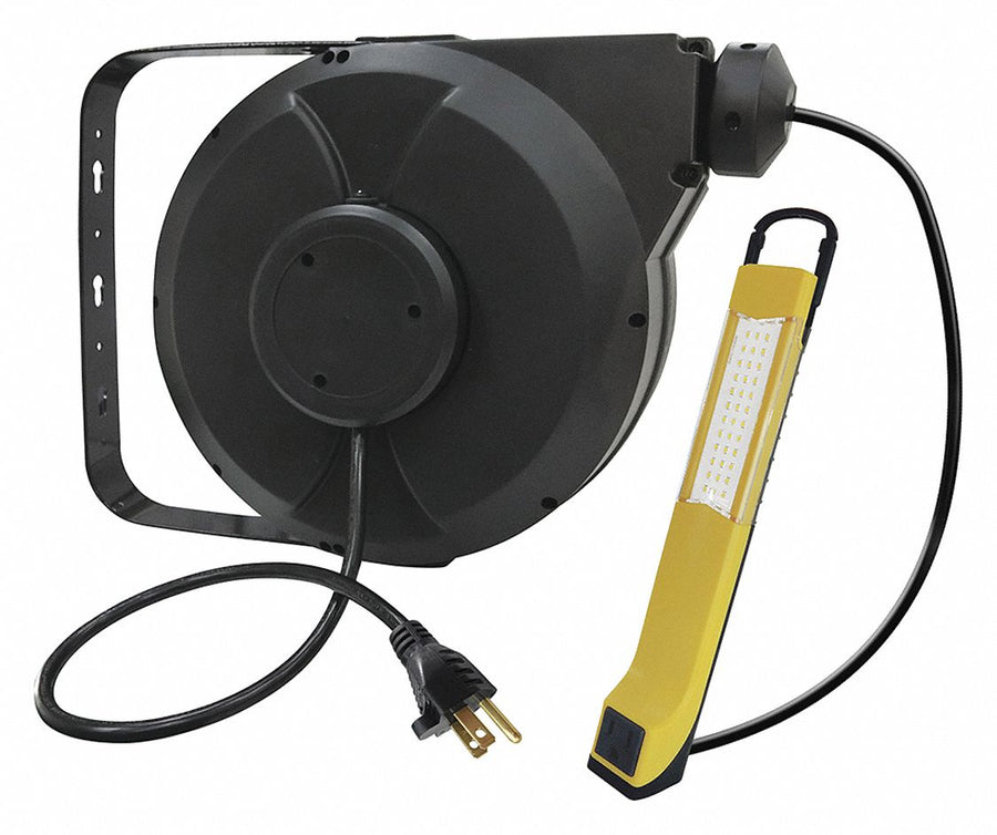 Cord Reel w/Lamp LED 40ft 16AWG 120VAC