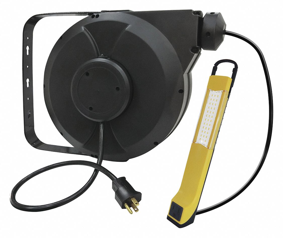 Cord Reel w/Lamp LED 50ft 14AWG 120VAC