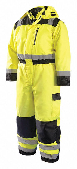 J6345 Coverall Unisex XL Yellow Polyester