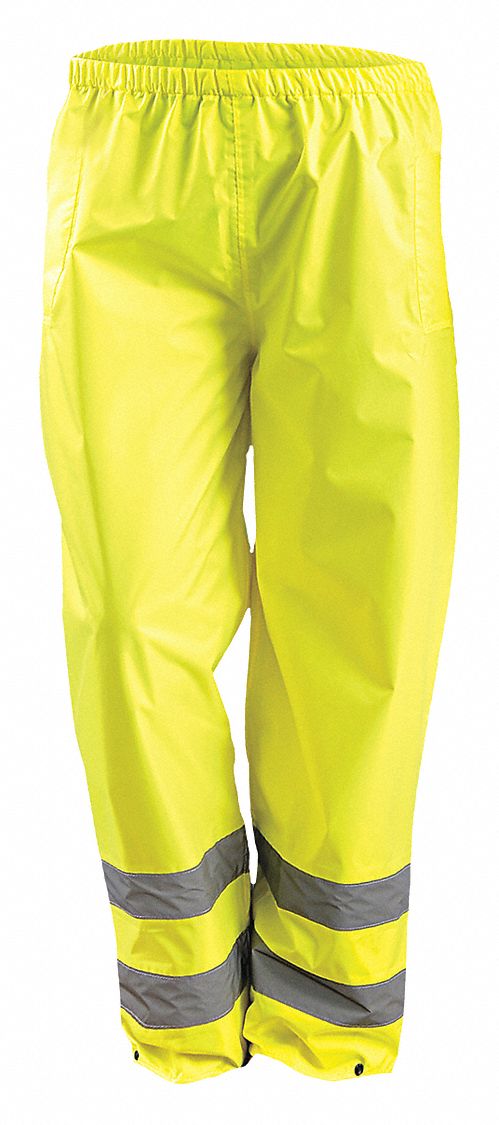 Rain Pants Yllw 2XL Fits Waist 48 to 50