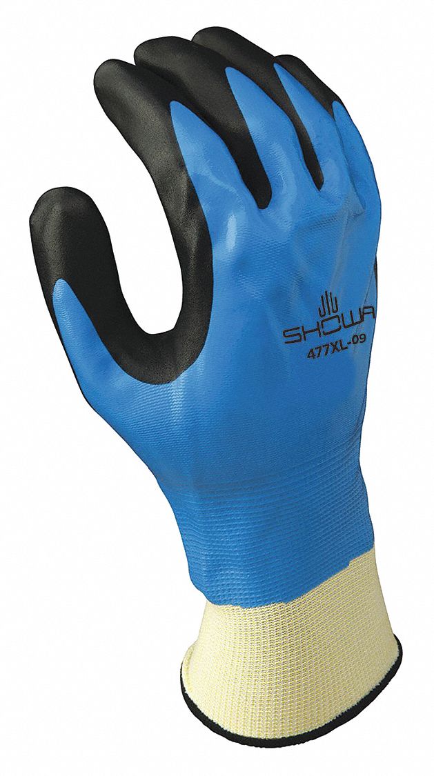 Coated Gloves Black/Blue/White L PR