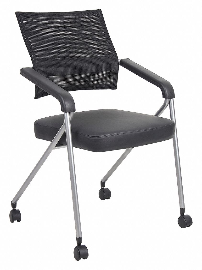 Office Chair 35 in H Silver