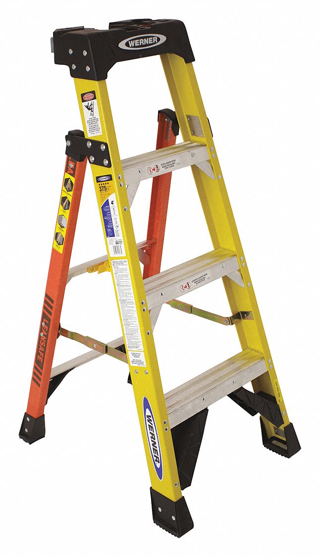 Stepladder 375 lb Load Cap. Fiberglass