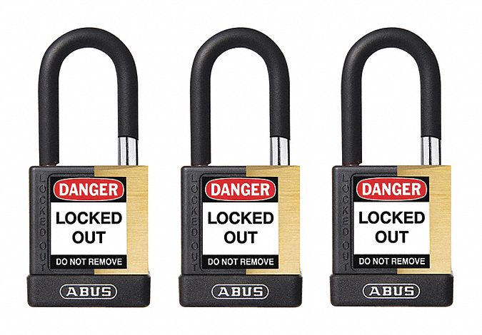 Keyed Padlock 3/4 W x1-1/2 H Shackle PK3