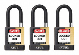 Keyed Padlock 3/4 W x1-1/2 H Shackle PK3