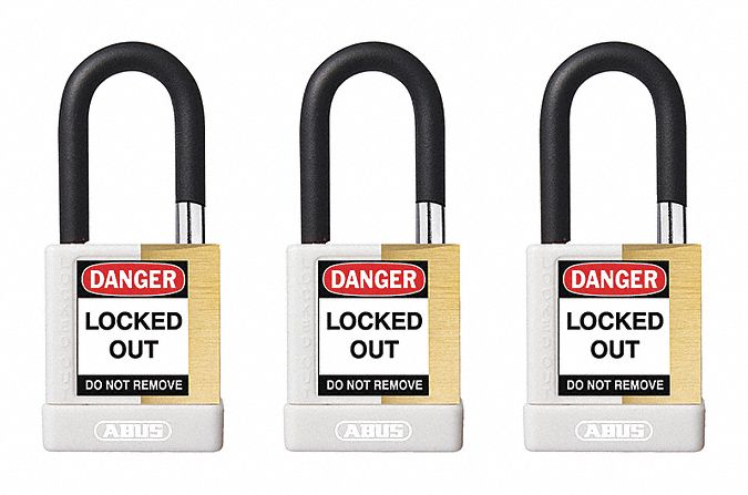 Keyed Padlock 3/4 W x1-1/2 H Shackle PK3