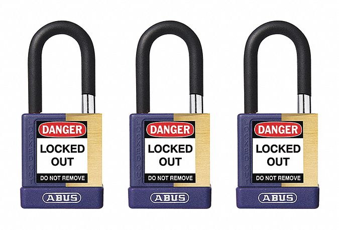 Keyed Padlock 3/4 W x1-1/2 H Shackle PK3