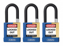 Keyed Padlock 3/4 W x1-1/2 H Shackle PK3