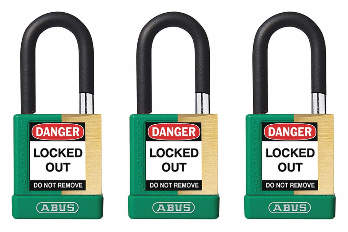 Keyed Padlock 3/4 W x1-1/2 H Shackle PK3