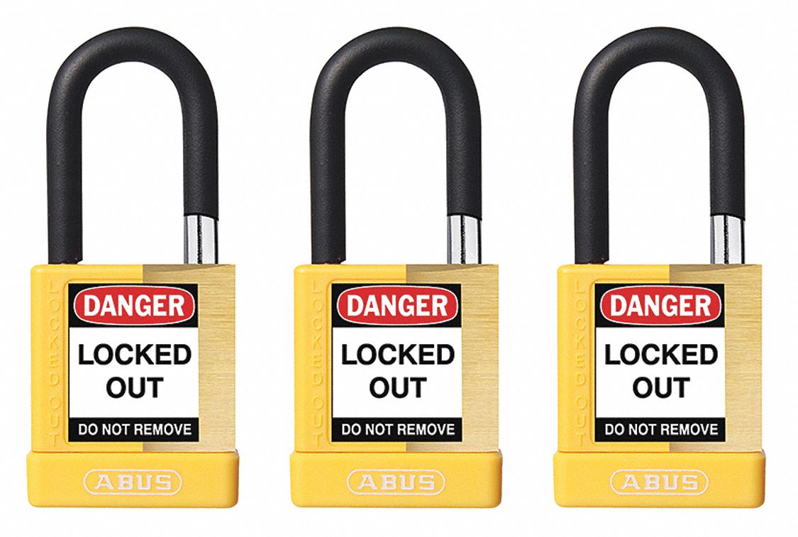 Keyed Padlock 3/4 W x1-1/2 H Shackle PK3