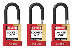 Keyed Padlock 3/4 W x1-1/2 H Shackle PK3