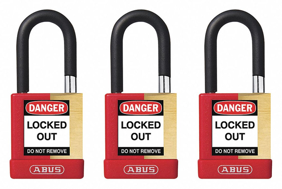 Keyed Padlock 3/4 W x1-1/2 H Shackle PK3