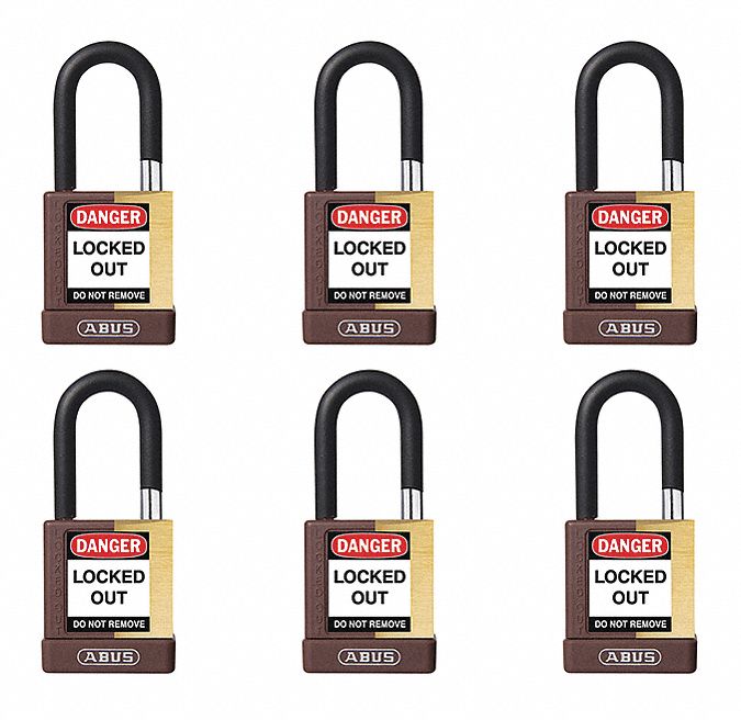 Keyed Padlock 3/4 W x1-1/2 H Shackle PK6