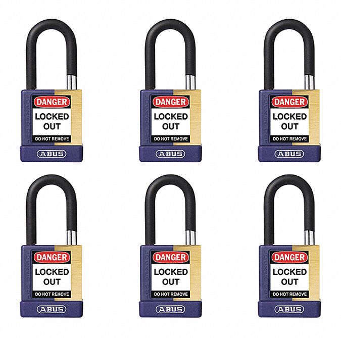 Keyed Padlock 3/4 W x1-1/2 H Shackle PK6
