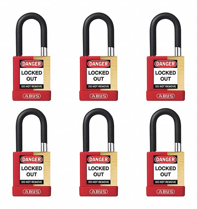 Keyed Padlock 3/4 W x1-1/2 H Shackle PK6