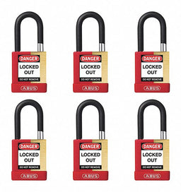 Keyed Padlock 3/4 W x1-1/2 H Shackle PK6