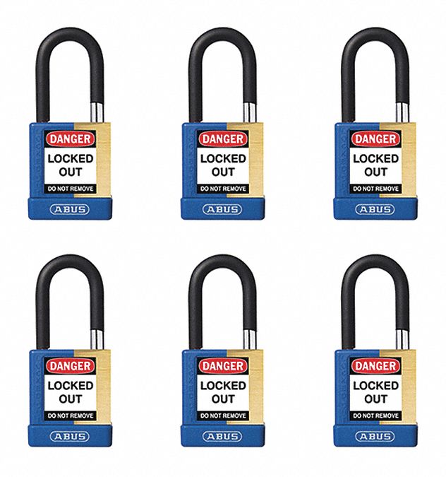 Keyed Padlock 3/4 W x1-1/2 H Shackle PK6
