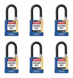 Keyed Padlock 3/4 W x1-1/2 H Shackle PK6