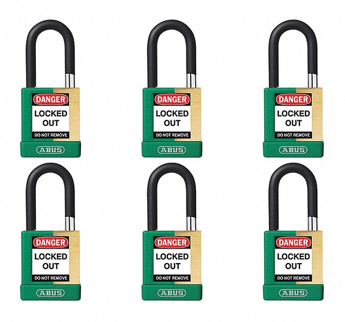 Keyed Padlock 3/4 W x1-1/2 H Shackle PK6