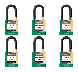 Keyed Padlock 3/4 W x1-1/2 H Shackle PK6