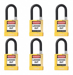 Keyed Padlock 3/4 W x1-1/2 H Shackle PK6