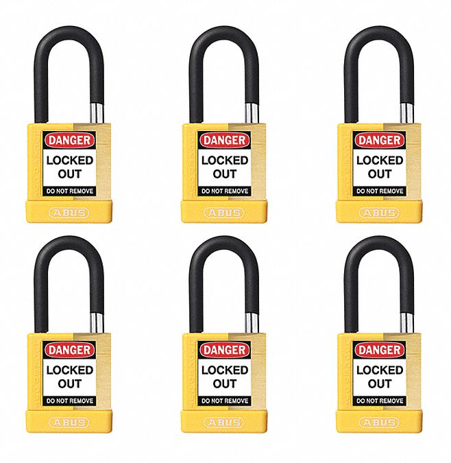 Keyed Padlock 3/4 W x1-1/2 H Shackle PK6