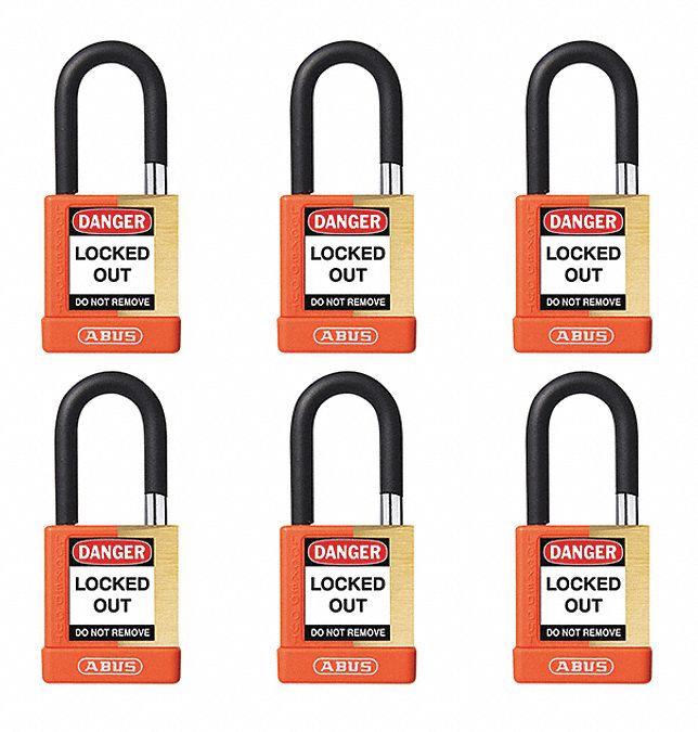 Keyed Padlock 3/4 W x1-1/2 H Shackle PK6