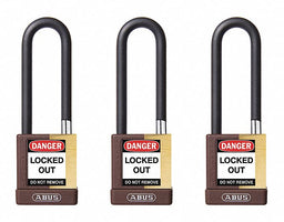 Keyed Padlock 3/4 W x 3 H Shackle PK3