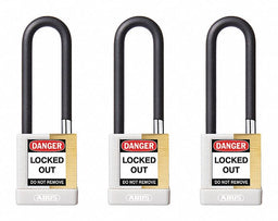 Keyed Padlock 3/4 W x 3 H Shackle PK3