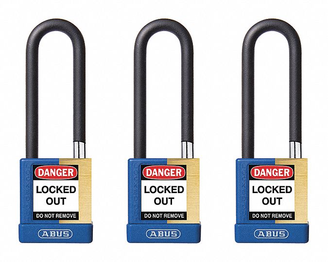 Keyed Padlock 3/4 W x 3 H Shackle PK3